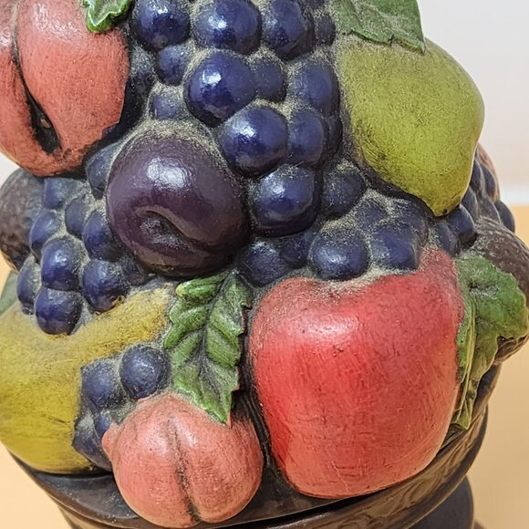 Vintage Ceramic Fruit Topiary Decor Majolica Style Centerpiece - Picture 8 of 10
